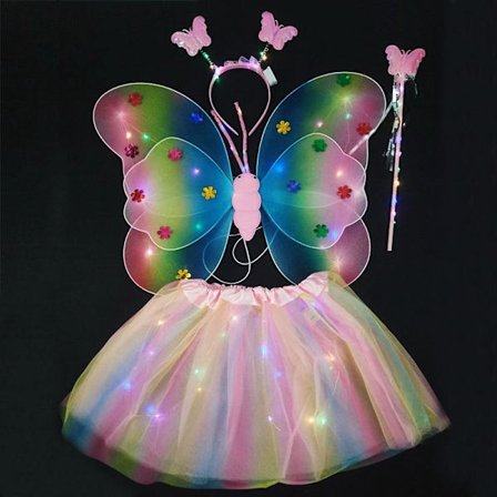 LED-kostyme-rekvisitter for jenter, skjørt 8 8