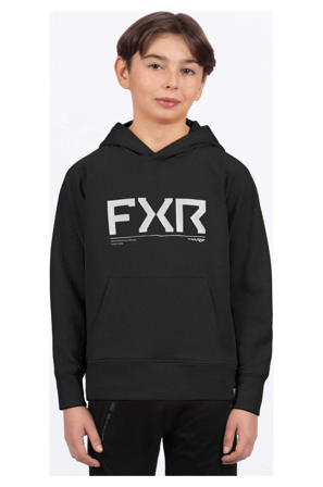 Hoodie FXR Pilot UPF Barn Sort/Hvit L