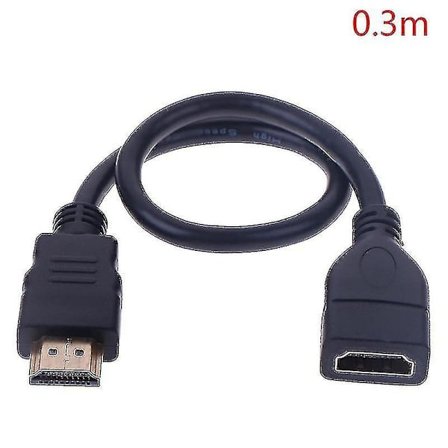 1 st 15 cm/30 cm Hdmi-hane till hona förlängningskabel Hdmi-skyddsförlängningssladd (0,3 m)