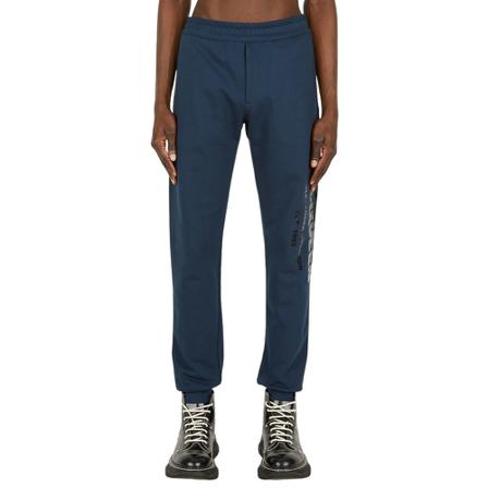Alexander McQueen Graffiti Print Track Pants , Blauw , Heren , Maat: L