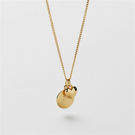 Love Charm Engraving Necklace