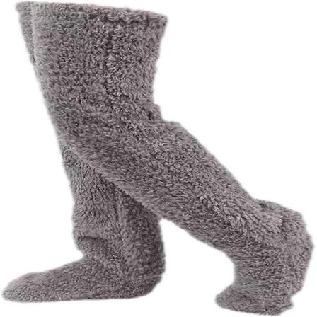 Snuggle Sok Hjemmesko, Kvinder Skridsikre Hjemmesko Sokker Hyggelige Fuzzy Sokker, Søde Varme Sokker Benbetræk Knæstrømper