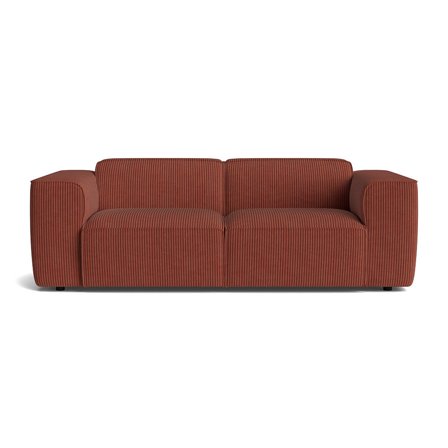 Aura 3 personers sofa - Lincoln Kobber - 221x100x73cm - Komfortabel 3-pers sofa med Nozag fjedre, PU- & Koldskum - Kobberfarvet sofa
