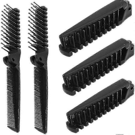 5-pak Portabla Sammenklappelige Hårbørster Kompakte Rejsehårkamme i Plastdesign_Specielle gaver