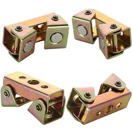 Magnetiske sveiseklemmer, 2/4 stk V-formede magnetiske sveiseklemmer Sveisefeste Justerbare magnetiske V-puter Sterkt håndverktøy