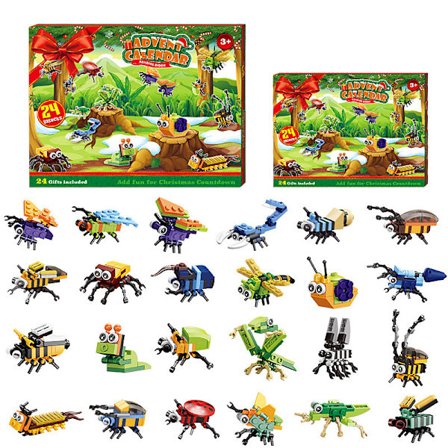 24-pack adventskalender insekts adventskalender 24 insektsklämma blockmodeller