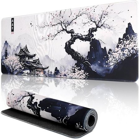 Gaming Musematte, 800 x 300 mm XXL Stor Gaming Musematte, Vanntett Sklisikker Skrivebordsmatte, Sydde Kanter Musematte
