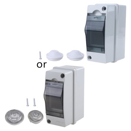 Hjem Plast Distribusjon for Beskyttelsesboks For 2 Veis Strømbryter Innendørs På Veggen Klar Deksel Elektrisk Boks