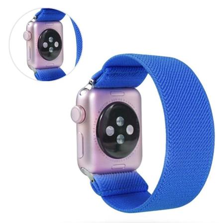 Apple Watch Series 5 40 mm ensfarvet nylon-urrem - Mørkeblå Blue