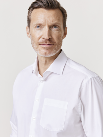 MATCH - Oslo strykefri skjorte - Alvo - Str. XL - Herre - Skjorter - Hvit - 100% bomull