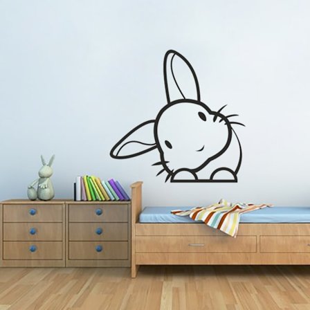Liten hare vinyl vägg klistermärke