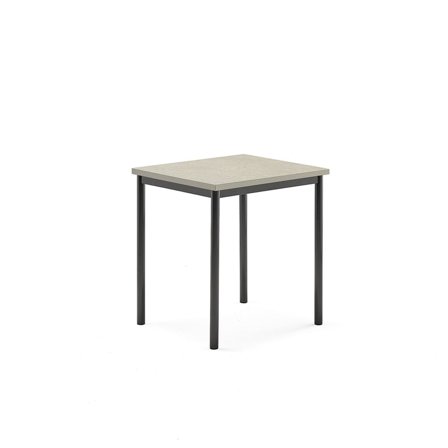 Desk SONITUS, 700x600x720 mm, light grey linoleum, anthracite