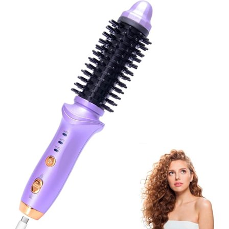 stk. Trådløs Termisk Børste, Rejsevarmebørste med 3 Justerbare Temperaturer, 3-i-1 Rund Varm Børste, Bærbar Genopladelig Glattebørste,