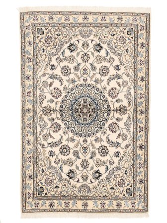 Handgeknoopt Nain Fine 9La Vloerkleed 96X152 Perzisch Wol Beige/Bruin Klein