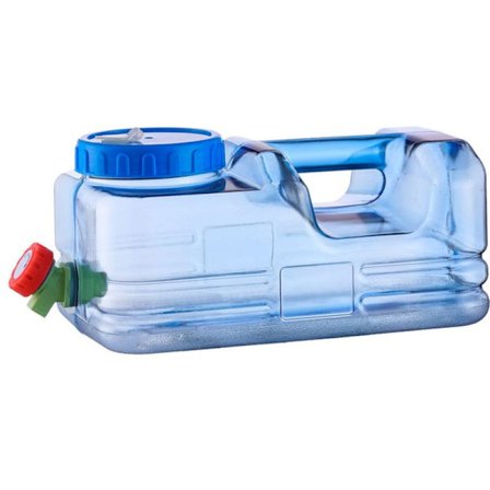 Vannkanne, 10L vannbeholder med kran, campingvanntank med håndtak,