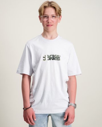 Jack & Jones JCOSAGO LOGO SLUB TEE SS CREW NECK JNR Grau T-Shirts Jungen - Kids Brand Store