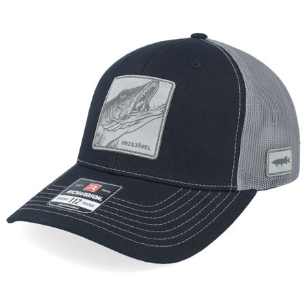 Skillfish - Musta trucker Lippis - Grisjävel Laser 112 Split Black/Charcoal Trucker @ Hatstore
