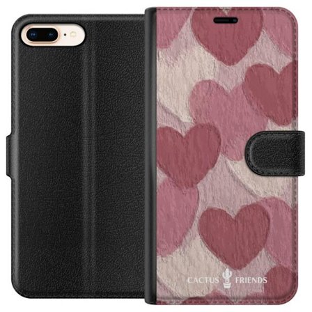 Yhteensopiva Lompakkokotelo Apple Apple iPhone 7 Plus Cactus and Friends - Blush Paper Hearts