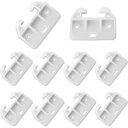 10 stk. Plast Skuffeguider Skuffeskinner Skab Skuffeskinne Guider Kommode Skuffeguide Beslag Skuffe Reservedele Til Bagmonterede Skuffer-Yv