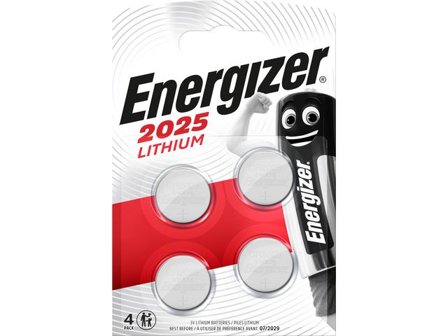ENERGIZER Batteri Lithium CR2025 4/fp - Lyreco - Kontorsmaskiner - Batterier - Knappcellsbatterier