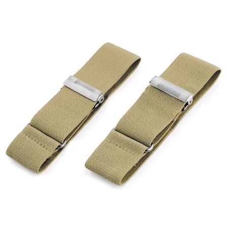 Wide Khaki Sleeve Garters for Men