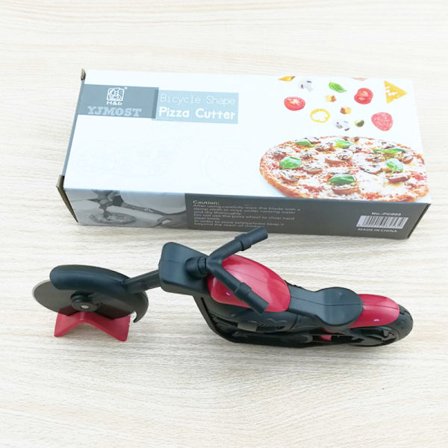 Motorcykel Pizza Cutter Wheel Rostfritt stål Plast Motorcykel Roller Pizza Chopper Slicer