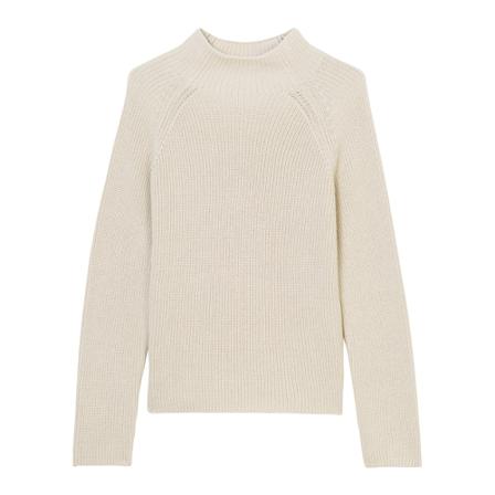 Marc O'Polo, Mock-neck knit jumper in a regular fit Biały, Kobieta, Rozmiar: 2XS