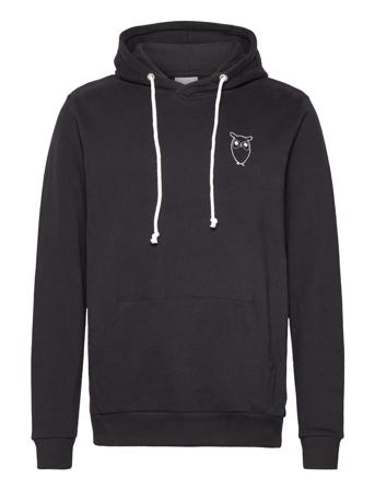 Elm Hood Small Print Owl Sweat - Go Black Knowledge Cotton Apparel