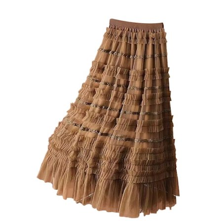 Tyllihameet naisille, pitkähelmainen tutu-keijuhame kerroksilla