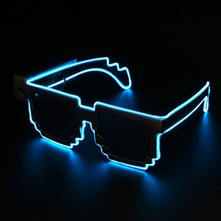 Mosaikk LED-briller LED-opplyste briller Glow in the Dark SKY