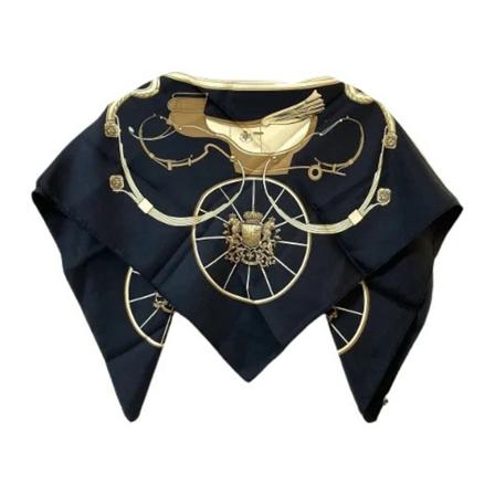 Hermès Vintage Pre-owned Silk scarves svart, Dam Vintage Accessoarer, Dam, Storlek: ONE SIZE