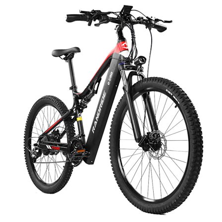 Elcyklar RANDRIDE YG90B 27,5" elcykel – 1000W motor, 48V 17Ah utökad räckvidd, Shimano-bromsar, 50 km/h hastighet