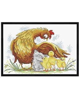 Broderikit Tavla Under mors vinge