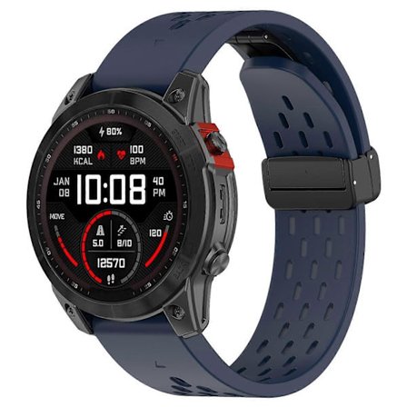 För Garmin Fenix 7/Forerunner 965/955/945/935 Klockarmband 22mm Silikon Andningsbart Armband