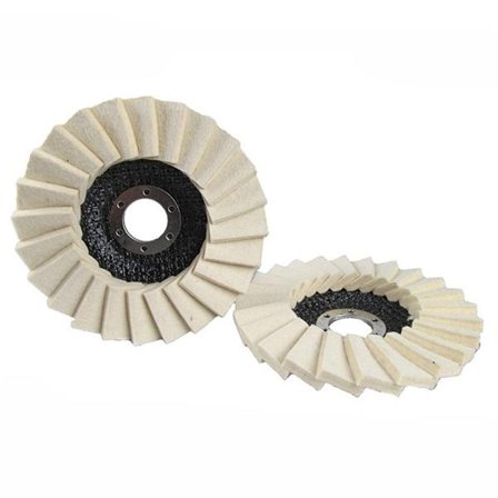 6 stk. Filt Lamellskive Slipemidler Polering Poleringshjul Ull