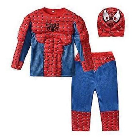 Spider-Man Lihaspuku Cosplay Asu Juhlat Hieno Pukusetti (110-120cm)