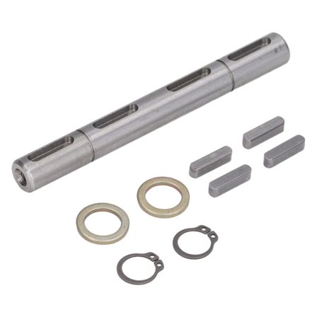 Snäckreducerare dubbel utgående axel 14 mm diameter 128 mm längd Stor lagerkapacitet Stegmotor dubbel utgående axel