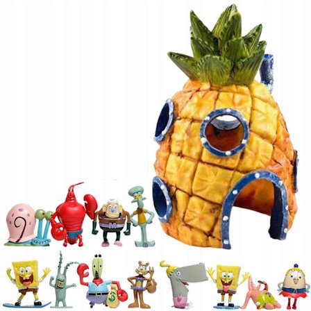 13 stk. Svampebob Firkant Action Figurer Sæt