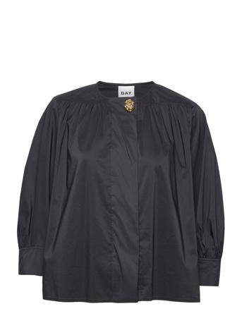 Reese - Clean Cotton Stretch Bluse Langærmet Sort Day Birger Et Mikkelsen
