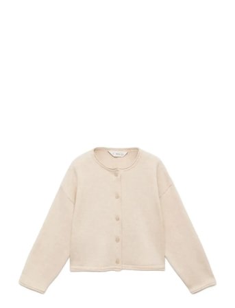 Knitted Button Cardigan Beige Mango