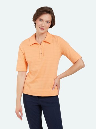 BRANDTEX - Kortærmet Polo T-shirt - Koral
