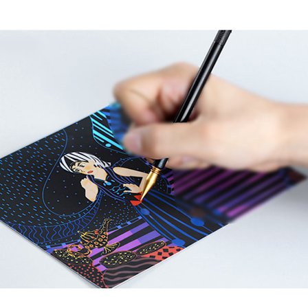 2 Guld Scratch Målnings Pennor för Barn