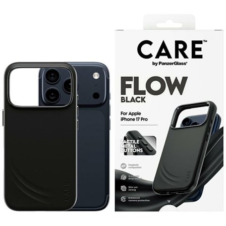 CARE by PanzerGlass Feature FLOW MagSafe-etui til iPhone 17 Pro - Sort