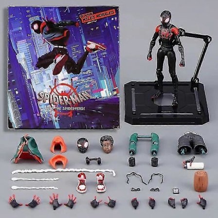 Miles Morales Actionfigur Modell Spider-Man: Into the Spider-Verse Peter Parker Miles Statue Leketoy