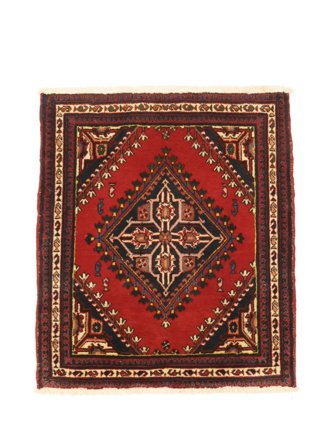 Håndknyttet Hamadan 66X74 Orientalsk Uldtæppe Lille