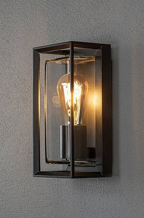 Jotex - Vägglampa Brindisi sensor E27 26 cm Svart - Köp Utebelysning hos Jotex