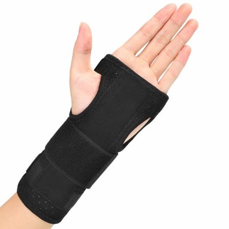 Tommelstøtte, Pustende Tommel Spica Brace med Metallskenestabilisator og Justerbare Remmer