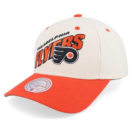 Mitchell & Ness - MLB Béžová adjustable Kšiltovka - Philadelphia Phillies Retro Type Pro Off White/Orange Adjustable @ Hatstore