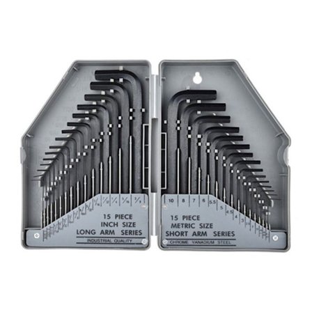 Basics Hexnyckelset med plastförvaringslåda - Set med 30