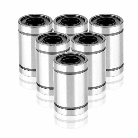 6 x LM8UU Lineærlager for 3D-printer, DIY og CNC-bevegelse Φ8mm x Φ15mm x 24mm (6 stk)